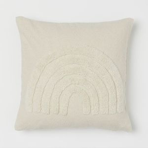 H&M Home Tufted Rainbow Light Beige Cotton Cushion Cover